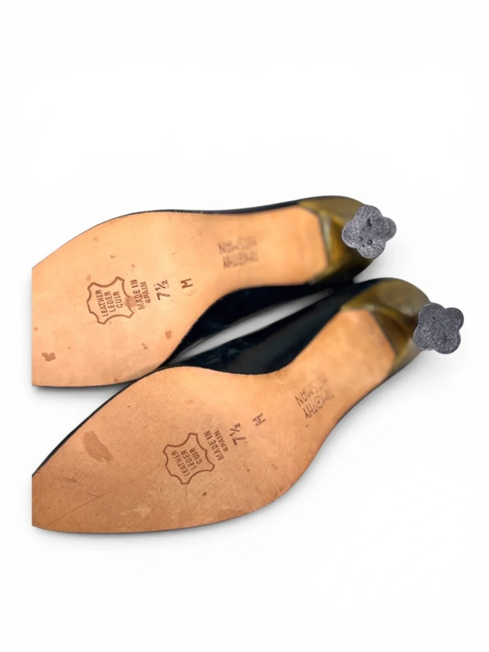 The Architecture Pump | Timothy Hitsman Navy Leather and Gold Sculptural‎ Heels